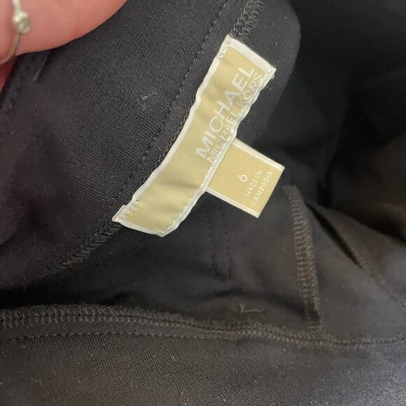 Michael Kors pants pull on stretch black skinny pockets/trousers comfort SZ 6 - Picture 11 of 13